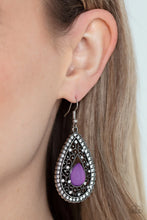 Load image into Gallery viewer, “Cloud Nine Couture” Purple Dangle Earrings - Paparazzi Accessories