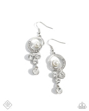 Load image into Gallery viewer, Paparazzi “Perfect Paradigm” White Dangle Earrings - Paparazzi Accessories