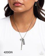 Load image into Gallery viewer, “Stellar Sensei” Green Necklace Earring Set - Paparazzi Accessories