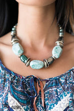 Load image into Gallery viewer, Blockbuster “In Good Glazes” Blue Necklace Earring Set - Paparazzi Accessories