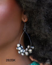 Load image into Gallery viewer, Paparazzi “Couragous Chandelier” Black Dangle Earrings - Paparazzi Accessories