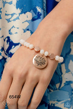Load image into Gallery viewer, “Leisurely Lotus” Rose Gold Stretch Bracelet - Paparazzi Accessories