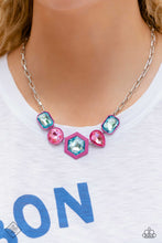 Load image into Gallery viewer, Paparazzi “Evolving Elegance” Pink Necklace Earring Set - Paparazzi Accessories