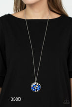 Load image into Gallery viewer, Paparazzi “Iridescently Influential” Blue Necklace Earring Set - Paparazzi Accessories