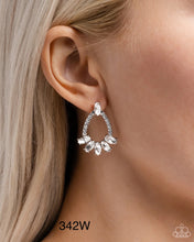 Load image into Gallery viewer, Paparazzi “Experience Elegance” White Post Earrings - Paparazzi Accessories