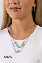 Load image into Gallery viewer, Paparazzi “Chiseled Caliber” Green Necklace Earring Set - Paparazzi Accessories