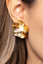 Load image into Gallery viewer, “Miami Magic” Gold Clip-On Earrings - Paparazzi Accessories