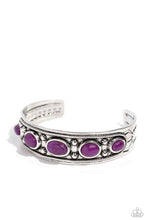 Load image into Gallery viewer, Paparazzi “Stony Surprise” Purple Cuff Bracelet - Paparazzi Accessories