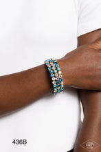 Load image into Gallery viewer, Paparazzi “Iridescent Incantation” Blue Coil Wrap Bracelet - Paparazzi Accessories