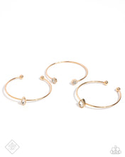 Load image into Gallery viewer, Paparazzi “Prolific Patron” Gold Cuff Bracelet Set - Paparazzi Accessories