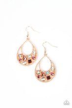 Load image into Gallery viewer, Paparazzi “Regal Recreation” Rose Gold Dangle Earrings - Paparazzi Accessories