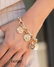Load image into Gallery viewer, Paparazzi “Delightful Declaration” Gold Adjustable Clasp Bracelet - Paparazzi Accessories