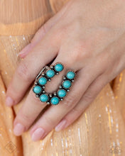 Load image into Gallery viewer, “Wild West Whisper” Blue Stretch Ring - Paparazzi Accessories