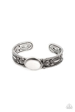 Load image into Gallery viewer, Paparazzi “Rural Repose” White Cuff Bracelet - Cindysblingboutique
