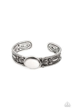 Load image into Gallery viewer, Paparazzi “Rural Repose” White Cuff Bracelet - Paparazzi Accessories