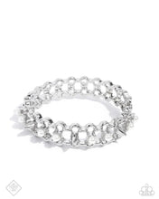 Load image into Gallery viewer, Paparazzi “PUNK History” White Spike Hinge Bracelet - Paparazzi Accessories