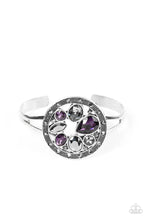 Load image into Gallery viewer, “Time to Twinkle” Purple Cuff Bracelet - Paparazzi Accessories
