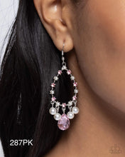 Load image into Gallery viewer, Paparazzi “Baroness Behavior” Pink Dangle Earrings - Paparazzi Accessories