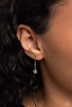 Load image into Gallery viewer, Paparazzi “Scintillating Spiral” White Necklace Earring Set - Paparazzi Accessories