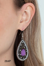 Load image into Gallery viewer, “Cloud Nine Couture” Purple Dangle Earrings - Paparazzi Accessories