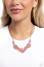 Load image into Gallery viewer, Vintage Vault "Secret Gardenista" Pink Necklace Earring Set - Paparazzi Accessories