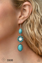 Load image into Gallery viewer, Paparazzi “Carefree Cowboy” Blue Dangle Earrings - Paparazzi Accessories