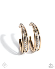 Load image into Gallery viewer, Paparazzi “Commanding Culture” Gold Hoop Earrings - Paparazzi Accessories