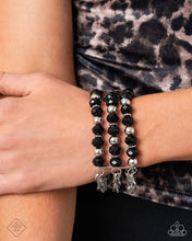 Load image into Gallery viewer, Paparazzi “Vicious Vibe” Black Stretch Bracelet - Paparazzi