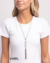 Load image into Gallery viewer, “Stacked Standpoint” Blue Necklace Earring Set - Paparazzi