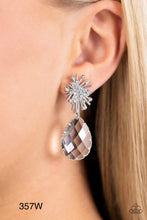 Load image into Gallery viewer, Paparazzi “Stellar Shooting Star” White Post Earrings