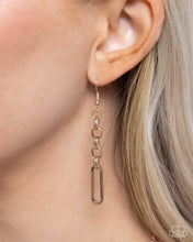 Load image into Gallery viewer, “Falling For A Shooting Star” Rose Gold Necklace Earring Set - Paparazzi Accessories