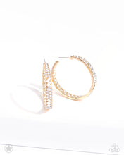 Load image into Gallery viewer, Paparazzi “GLITZY By Association” Gold Hoop Earrings - Paparazzi Accessories