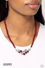 Load image into Gallery viewer, Paparazzi “Pampered Pearls” Red Necklace Earring Set - Paparazzi Accessories