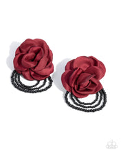 Load image into Gallery viewer, Paparazzi “Dramatic Dame” Red Post Earrings - Paparazzi Accessories