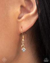 Load image into Gallery viewer, “Dominant Dignity” Gold Necklace Earring Set - Paparazzi Accessories