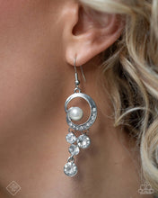 Load image into Gallery viewer, Paparazzi “Perfect Paradigm” White Dangle Earrings - Paparazzi Accessories