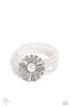 Load image into Gallery viewer, Paparazzi “Gifted Gatspy” White Stretch Bracelet

