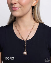 Load image into Gallery viewer, “Falling For A Shooting Star” Rose Gold Necklace Earring Set - Paparazzi Accessories