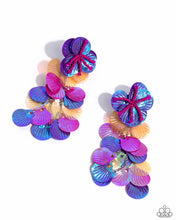 Load image into Gallery viewer, Paparazzi “Under the Waves” Purple Post Earrings - Paparazzi Accessories