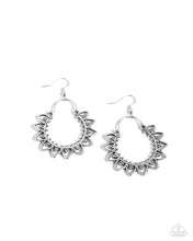 Load image into Gallery viewer, “Botanical Tambourine” Silver Earrings - Paparazzi Accessories