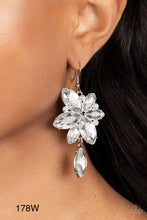 Load image into Gallery viewer, “Radiant Retrospection” White Dangle Earrings - Paparazzi Accessories