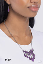Load image into Gallery viewer, Paparazzi “Exceptionally Ethereal” Purple Necklace Earring Set - Paparazzi Accessories