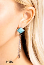 Load image into Gallery viewer, Paparazzi “Canyon Circlet” Blue Post Earrings - Paparazzi Accessories