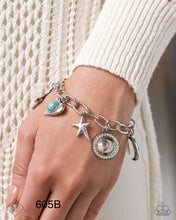 Load image into Gallery viewer, Paparazzi “Technical Token” Blue Adjustable Clasp Bracelet - Paparazzi Accessories