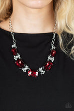 Load image into Gallery viewer, Paparazzi “Flawlessly Famous” Red Necklace Earring Set - Paparazzi Accessories