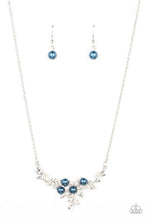 Load image into Gallery viewer, Paparazzi “Because I'm The Bride” Blue Necklace Earring Set - Paparazzi Accessories