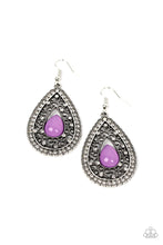 Load image into Gallery viewer, “Cloud Nine Couture” Purple Dangle Earrings - Paparazzi Accessories
