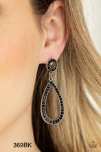 Load image into Gallery viewer, Paparazzi “Regal Revival” Black Post Earrings - Paparazzi Accessories