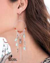 Load image into Gallery viewer, “Commanding Cascade” Blue Dangle Earrings - Paparazzi Accessories