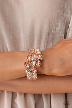 Load image into Gallery viewer, Paparazzi “Luminous Laurels” Rose Gold Hinge Bracelet
